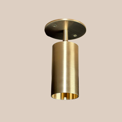 Monopoint, 1.5in Stem, 4.25in Dia Cover, Natural Brass