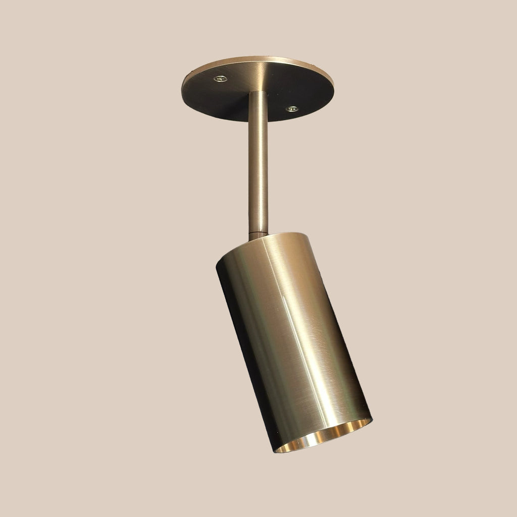 Monopoint, 4in Stem, 4.25in Dia Cover, Natural Brass