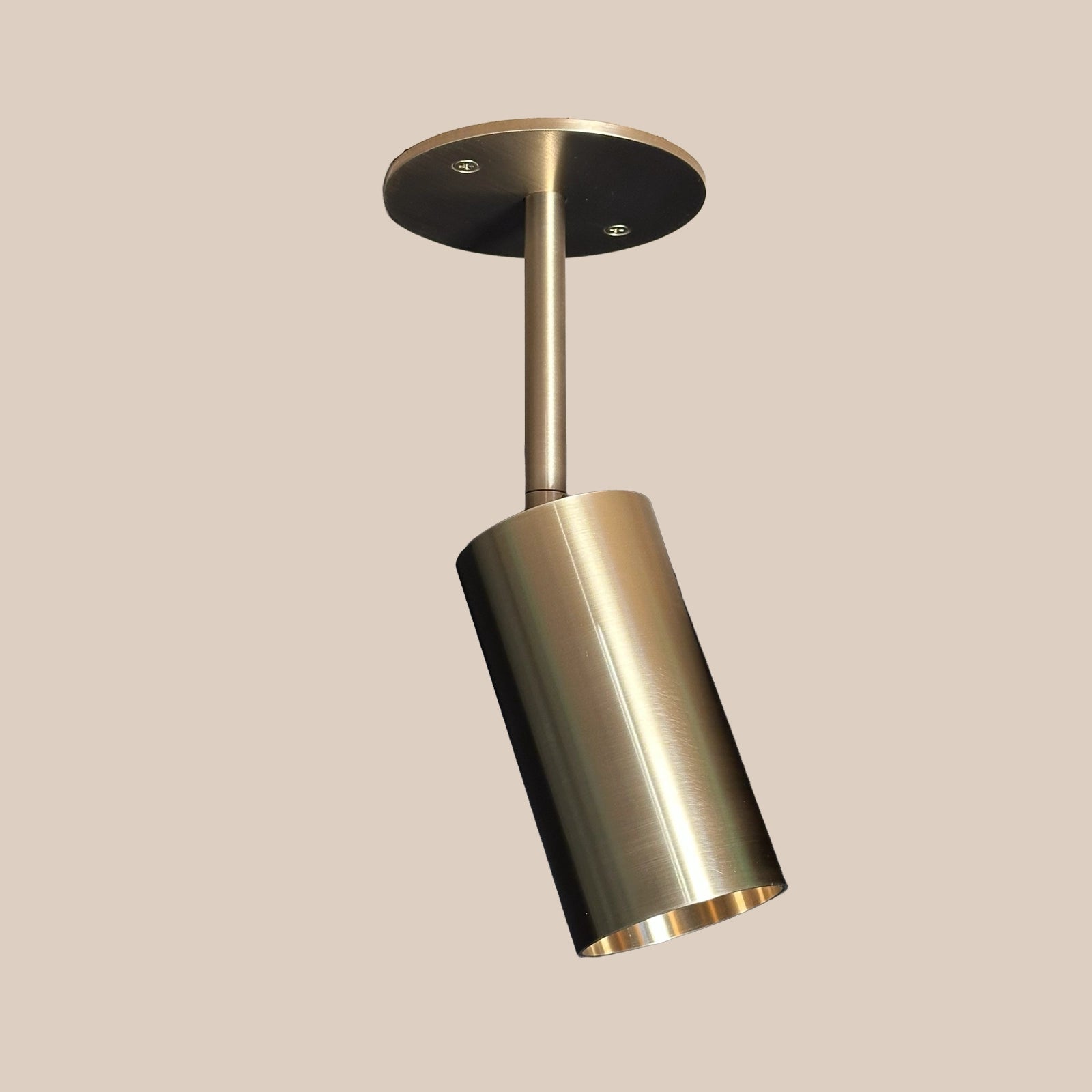 Monopoint, 4in Stem, 4.25in Dia Cover, Natural Brass