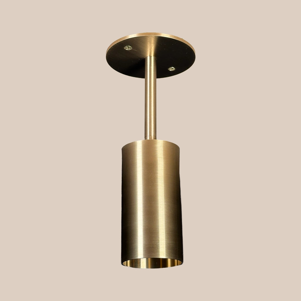 Monopoint, 4in Stem, 4.25in Dia Cover, Natural Brass